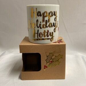 Paper Chase Happy Holidays Hotty Porcelain Mug White New